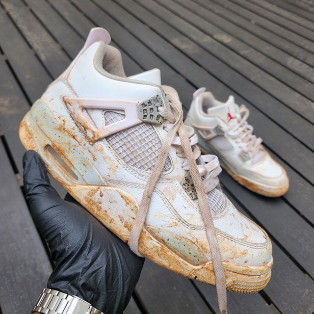 Jordan 4 before deep clean